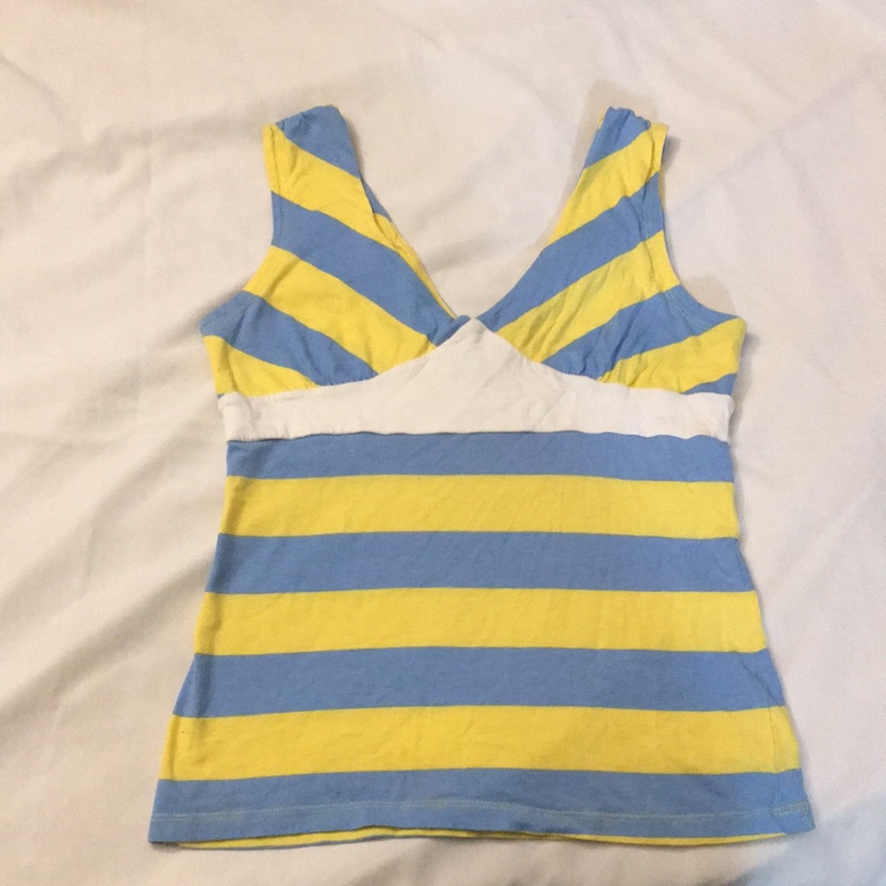 Blue and yellow tank size Medium